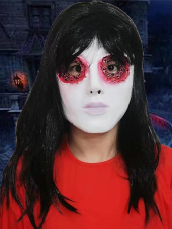 ハロウィーンのホラーマスク 腐った顔と黒髪