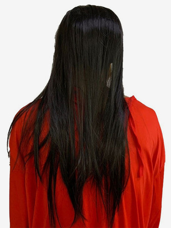 ハロウィーンのホラーマスク 腐った顔と黒髪