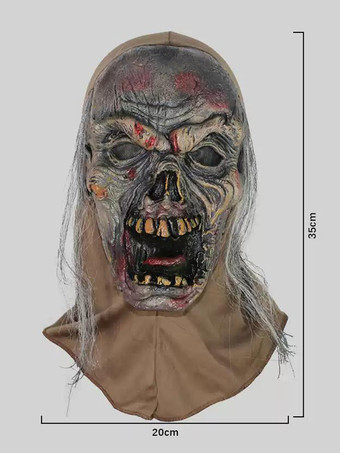 ハロウィーンの叫び声を上げる黄色のゾンビマスクホラーフェイスカバーいたずらのための怖いパーティー小道具