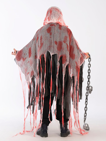 ハロウィン 血まみれのボロボロケープ ホラーマント フード付き コスプレ衣装