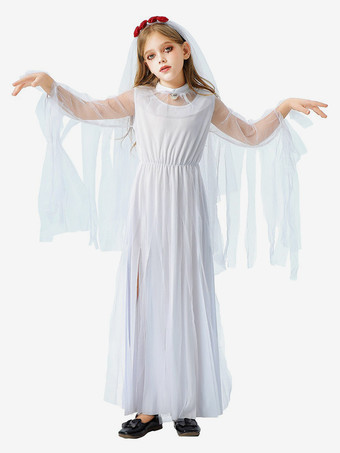 ハロウィン ゴシック ゴースト ブライドドレス 女の子用 ヴァンパイア 魔女 コスチューム