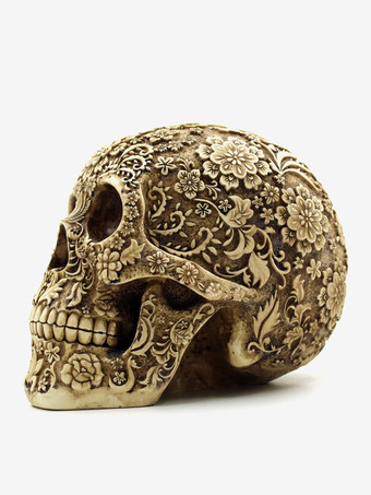 ハロウィン フローラル スカル 彫刻 樹脂製 装飾 ゴシック ホーム バー センターピース