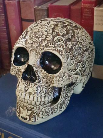 ハロウィン フローラル スカル 彫刻 樹脂製 装飾 ゴシック ホーム バー センターピース