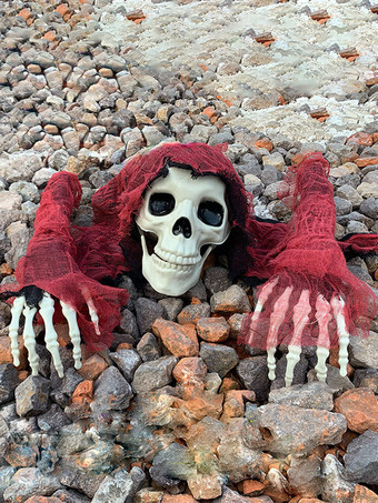 ハロウィン フロアクローラー スケルトン デコレーション お化け屋敷 小道具 中庭装飾用