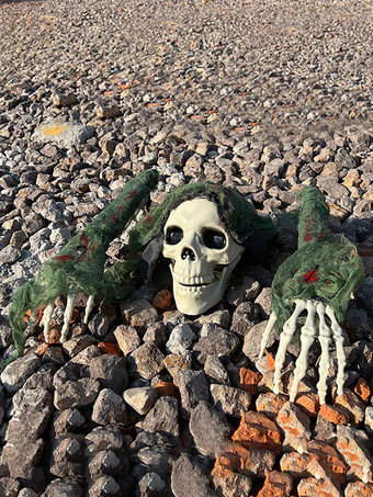 グリーン ハロウィン フロアクローラー スケルトン デコレーション お化け屋敷 小道具 中庭装飾用