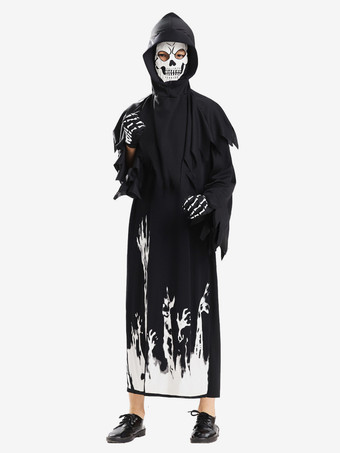 ハロウィン 光る死神コスチューム 子供用 ゴースト ジャンプスーツ ステージパフォーマンス衣装