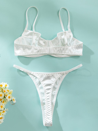 2ピースランジェリー シアーシャンパンブラ＆パンティセット