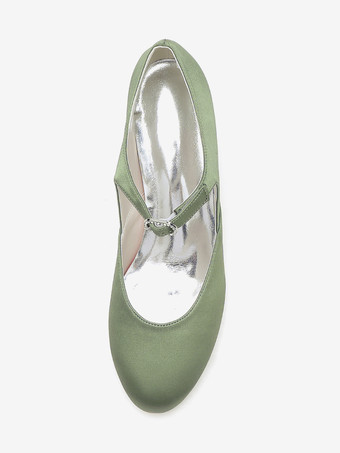 ヴィンテージウェディングシューズ、ラウンドトゥ、キトンヒール、メリージェーンシューズ