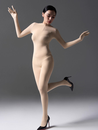 シルクベルベットゼンタイ レディース ベルベットタイツ ボディスーツ 6色展開 プラッシュストレッチジャンプスーツ