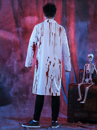 ハロウィン 怖いゾンビドクターコスチューム 大人用 血まみれ外科医衣装