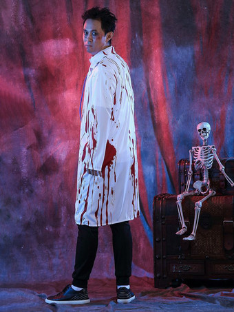 ハロウィン 怖いゾンビドクターコスチューム 大人用 血まみれ外科医衣装