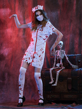 ハロウィン 怖いゾンビナースコスチューム 大人用 血まみれドクタードレス