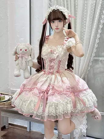 甘いロリータボンネットレース弓花ロリータハット - Lolitashow.com