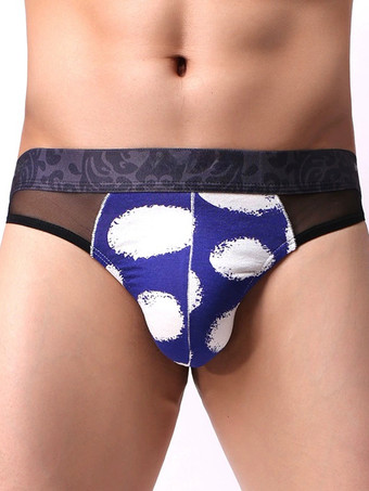 メンズランジェリー下着セクシーパンティーブループリントブリーフプリントTバック