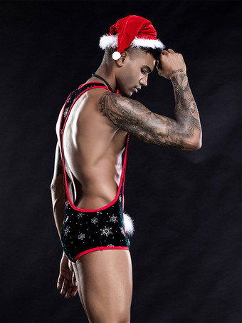 メンズセクシーコスチューム ハロウィン クリスマス クラバット 帽子 ポリエステル ナイトクラブウェア