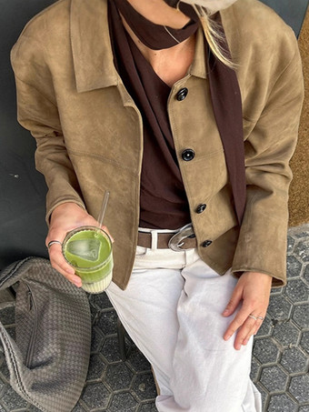 ヴィンテージ クロップド スエード ジャケット（レディース）2025