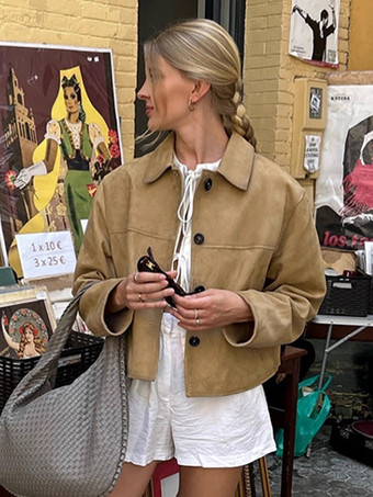 ヴィンテージ クロップド スエード ジャケット（レディース）2025