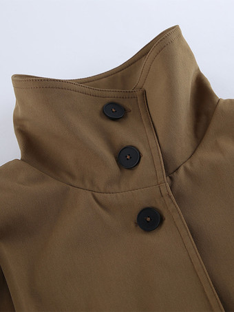 スタンドカラー クロップド丈ジャケット（レディース）2025