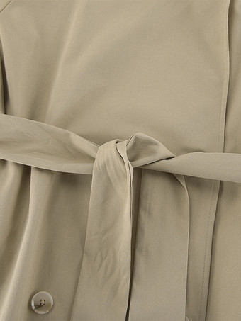 クラシックなダブルブレストトレンチコート（ドールカラーとベルト付き、レディース向け）2025年モデル