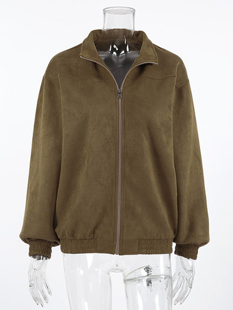ヴィンテージスエード ジップアップ ボンバージャケット（レディース）2025