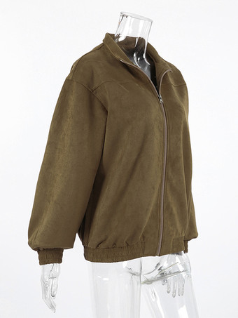 ヴィンテージスエード ジップアップ ボンバージャケット（レディース）2025