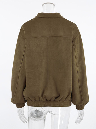 ヴィンテージスエード ジップアップ ボンバージャケット（レディース）2025