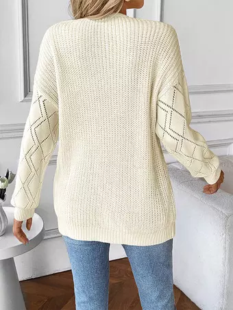 Maglione donna tricot tricolore con scollo a V | Carpe Diem Cesena