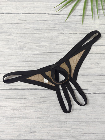 メンズランジェリー下着セクシーパンティーブラックブリーフトライアングル