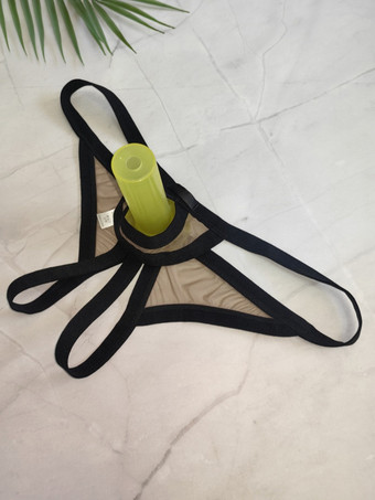 ブラウン メンズランジェリー下着セクシーパンティーブラックブリーフトライアングル