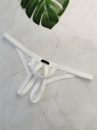 ホワイト メンズランジェリー下着セクシーパンティーブラックブリーフトライアングル