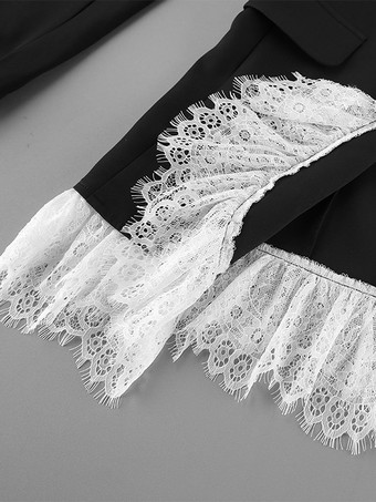 レーストリムのシングルボタン留めブレザー（レディース）2025