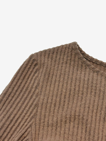 リブニット ノットディテール ボディコン ミディドレス（スリット入り）レディース 2025