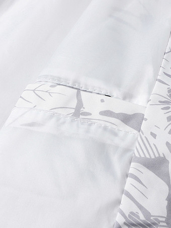 メンズ ベースボールカラージャケット メープルリーフプリント 長袖 伸縮性のある袖口 ジッパー付きサイドポケット 軽量ジャケット