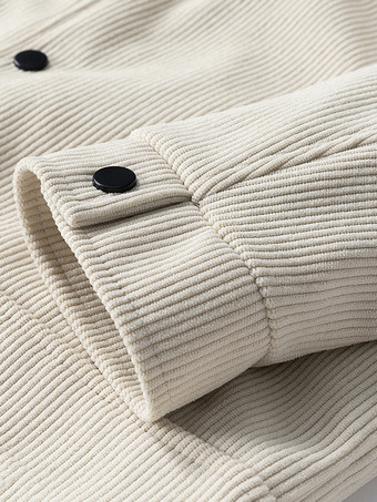 7. メンズコーデュロイジャケット 長袖 胸元フラップポケット＆サイドポケット 防風・耐久性抜群 レトロコート