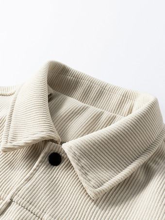 7. メンズコーデュロイジャケット 長袖 胸元フラップポケット＆サイドポケット 防風・耐久性抜群 レトロコート