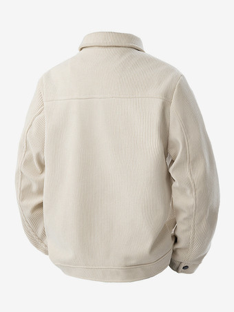 7. メンズコーデュロイジャケット 長袖 胸元フラップポケット＆サイドポケット 防風・耐久性抜群 レトロコート