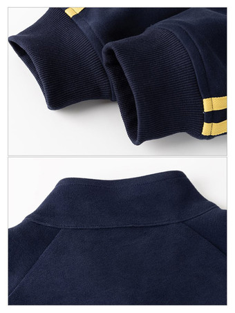 メンズ 2ピース トラックスーツセット スタンドカラー 長袖 ストライプ スウェットシャツとパンツ