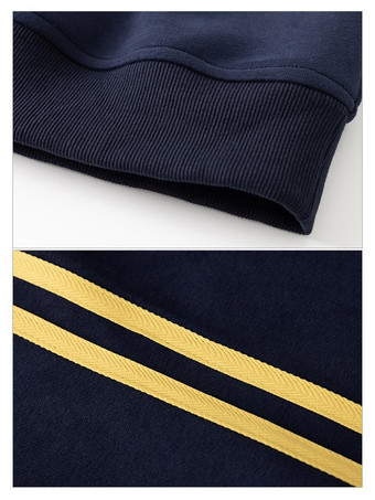 メンズ 2ピース トラックスーツセット スタンドカラー 長袖 ストライプ スウェットシャツとパンツ