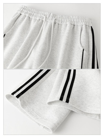 メンズ 2ピース トラックスーツセット スタンドカラー 長袖 ストライプ スウェットシャツとパンツ