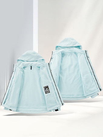 メンズ アウトドア カップルジャケット 取り外し可能なフード 防風防水 2ピースセット