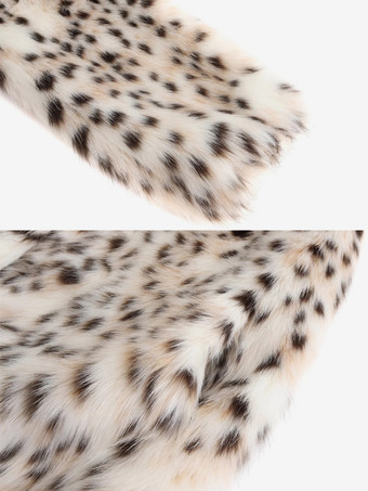 2025年レディース向けヒョウ柄フェイクファーミディコート