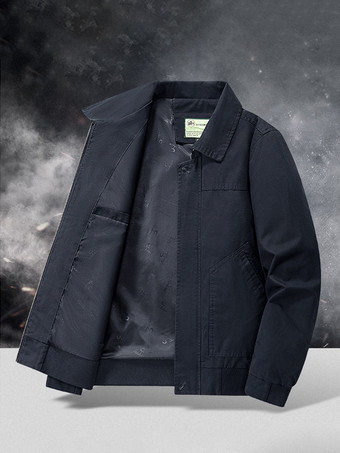 インクブルーメンズ ボンバージャケット ターンダウンカラー 長袖 サイドポケット コーデュロイジャケット