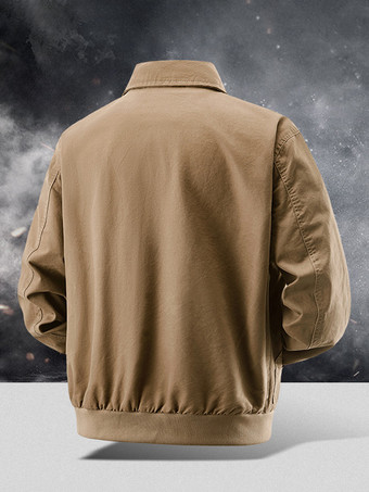 メンズ ボンバージャケット ターンダウンカラー 長袖 サイドポケット コーデュロイジャケット