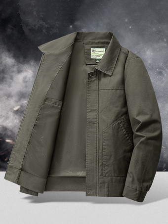 メンズ ボンバージャケット ターンダウンカラー 長袖 サイドポケット コーデュロイジャケット