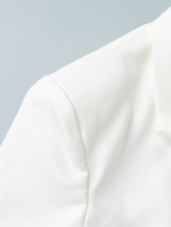 2025年版 女性用スカーフタイ付きホワイトブレザー