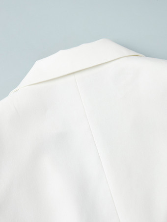 2025年版 女性用スカーフタイ付きホワイトブレザー