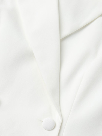 2025年版 女性用スカーフタイ付きホワイトブレザー