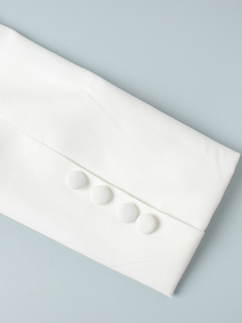 2025年版 女性用スカーフタイ付きホワイトブレザー