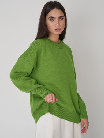 オーバーサイズベーシックプルオーバーセーター（レディース）2025