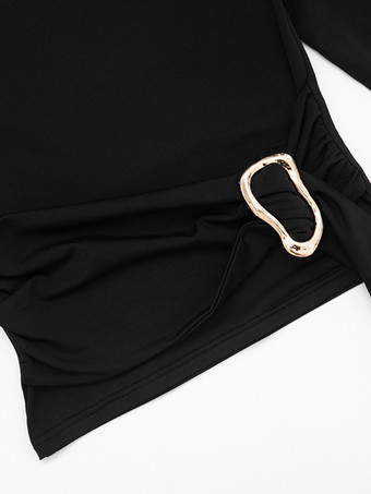 オフショルダートップス（レディース） ルーシュウエスト＆バックルディテール 2025